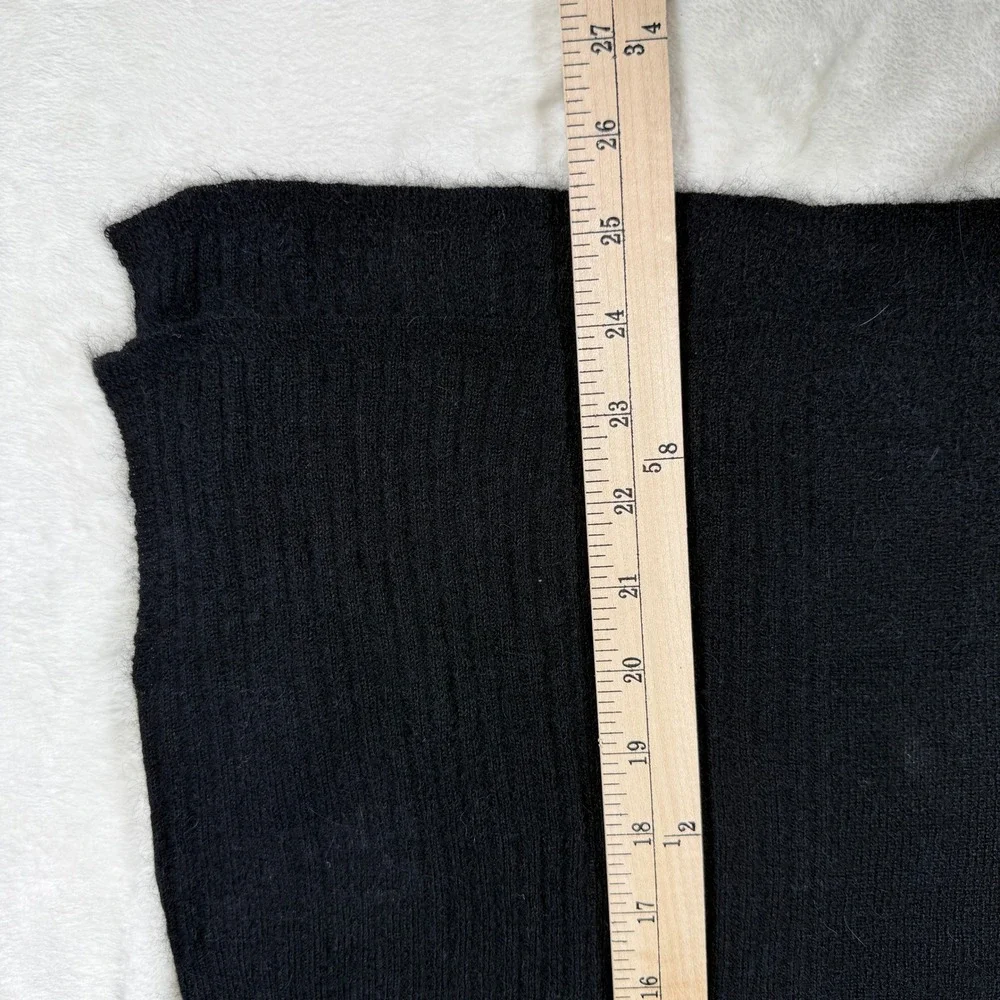 NWT Madewell Black Ribbed Alpaca Lightweight Crewneck‎ Sweater S Quiet Luxury